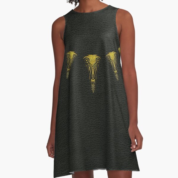 Wakanda Forever (Gold) A-Line Dress