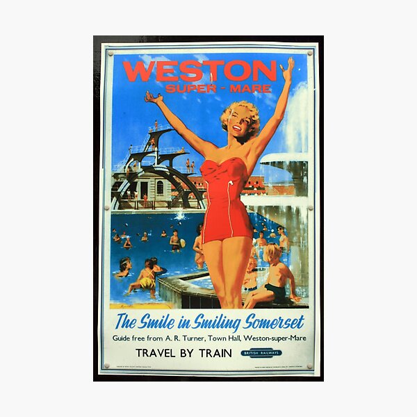 Item preview, Weston super mare poster designed and sold by photoslot.