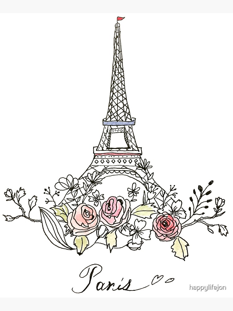 Buy Original Drawing Paris Sketch Eiffel Tower Paris Skyline Contemporary  Art Modern Art Gift Hanging Wall Art France Online in India - Etsy