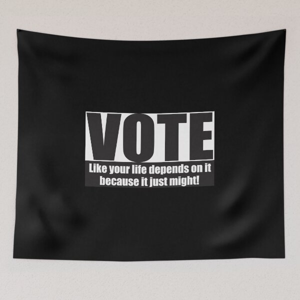 Item preview, VOTE like your life depends on it - it might (black/white) designed and sold by SammyBad.