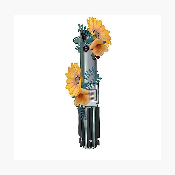 Item preview, Lightsaber sprouting yellow flowers  designed and sold by julesartthings.