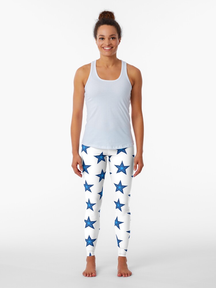 Blue leggings outlet with white stars