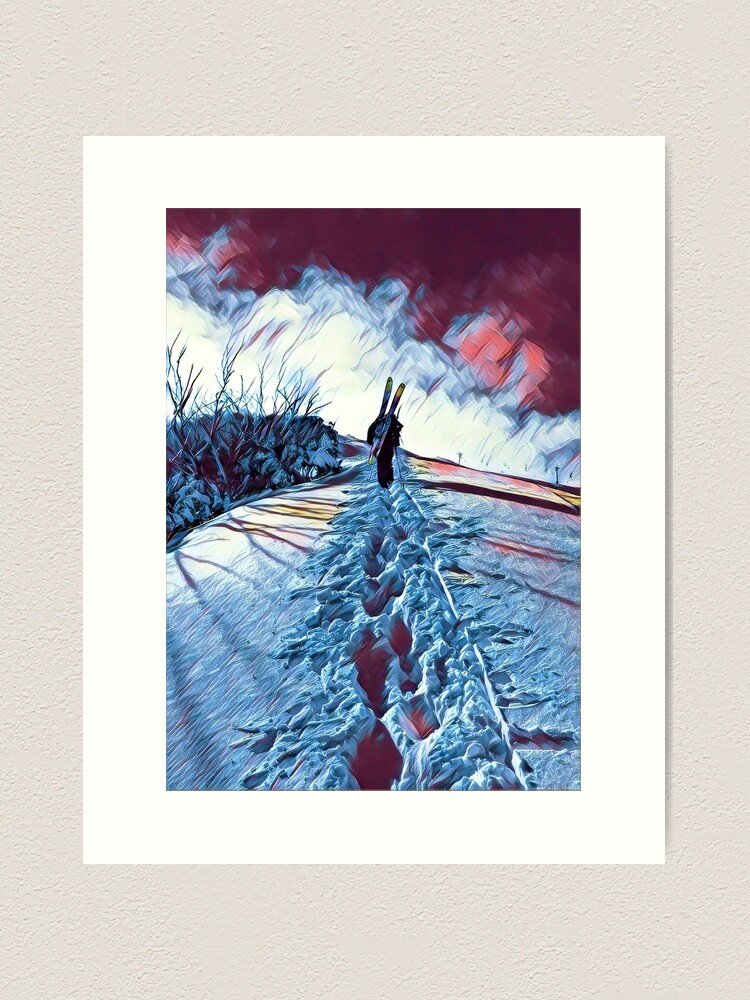 Thumbnail 2 of 3, Art Print, The Hike Out, Mt Hotham designed and sold by ajdesignsau.