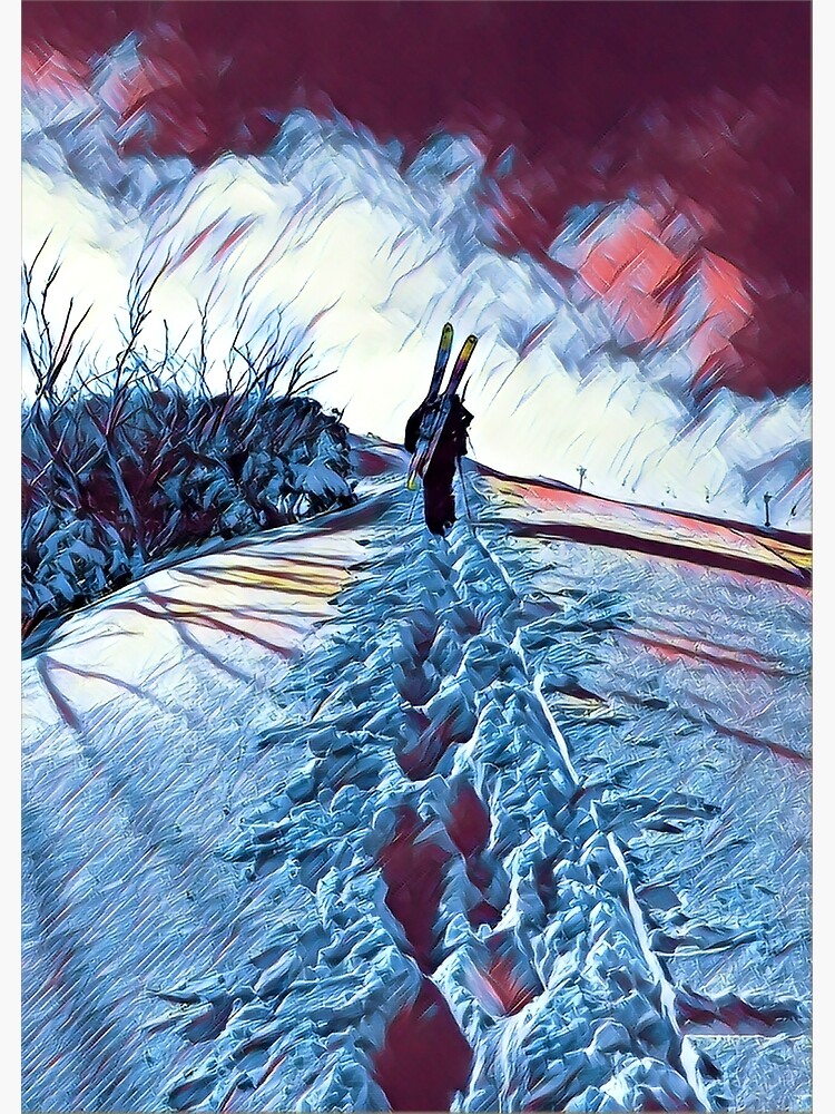 Thumbnail 3 of 3, Art Print, The Hike Out, Mt Hotham designed and sold by ajdesignsau.