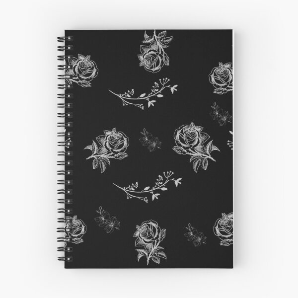 Item preview, flashy pattern - Silver Flowers art on black background designed and sold by Amalzaki.