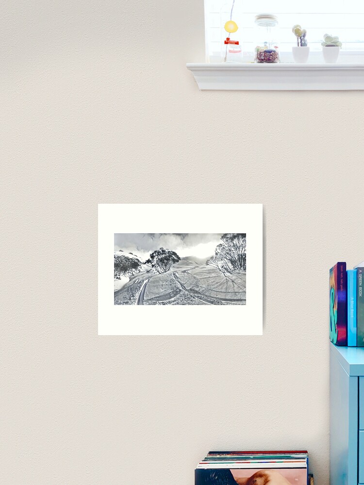 Thumbnail 1 of 3, Art Print, First Tracks, Mt Hotham designed and sold by ajdesignsau.
