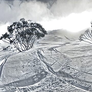 Artwork thumbnail, First Tracks, Mt Hotham by ajdesignsau