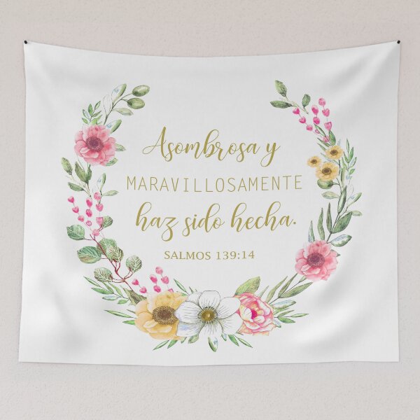 Item preview, Asombrosa y maravillosamente haz sido hecha, spanish bible verse designed and sold by latiendadearyam.