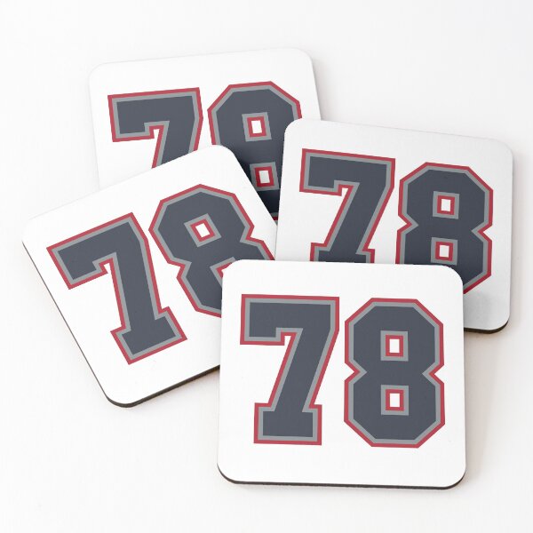 Item preview, 78 Navy Grey Red Sports Number Seventy-Eight  designed and sold by HelloFromAja.