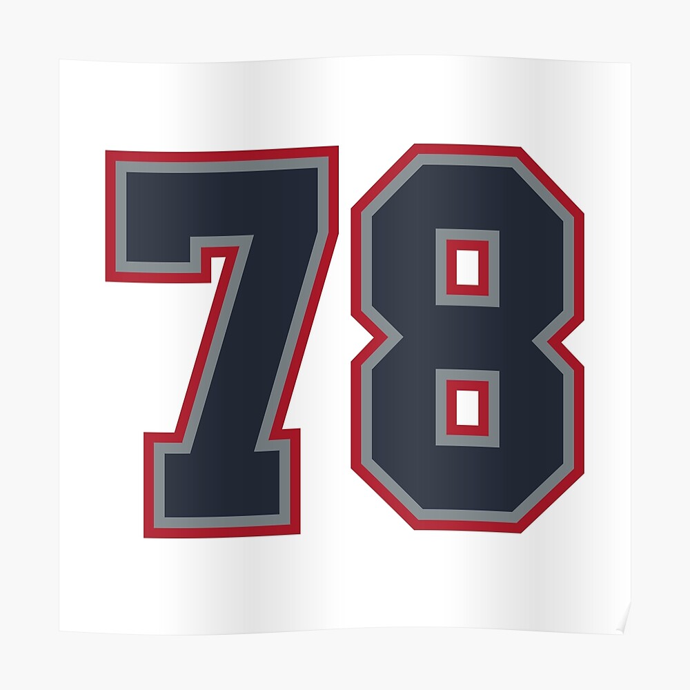 Seventy-Eight Purple Jersey Number Sports 78 | Sticker