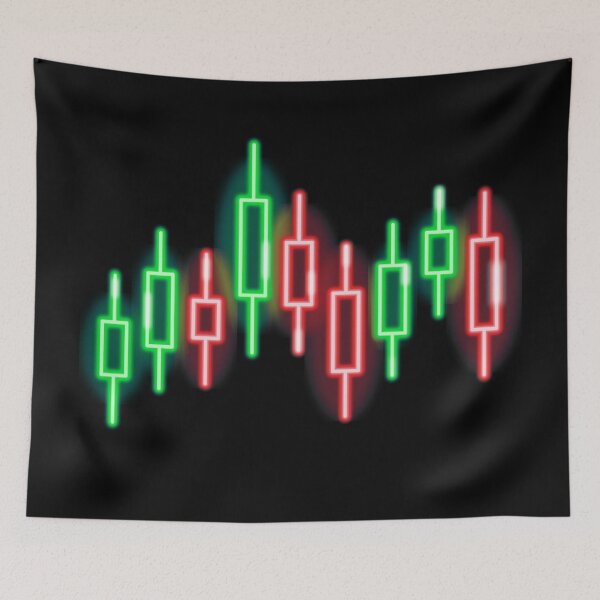 Item preview, Trader / Investor / Forex - Neon Glowing Japanese Candlestick Trading Chart designed and sold by SimplyDeals.