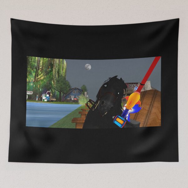 Item preview, funny second life fishing shot with horse designed and sold by The Poette.