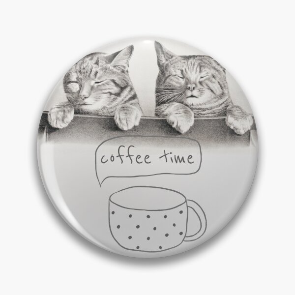 Item preview, Sleepy Vintage Cats Gatitos Coffee Time designed and sold by thefauxchanel.