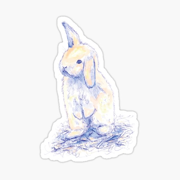 Item preview, Watercolor bunny designed and sold by ColorHurricane.