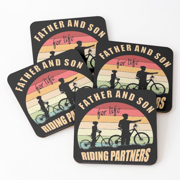 Item preview, Father and Son Riding Bicycles Vintage designed and sold by Rahdoo.