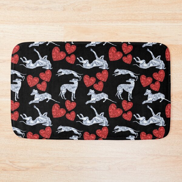 Item preview, Greyhound Diamonds with Ruby Gemstone Hearts designed and sold by GreytGraphicals.