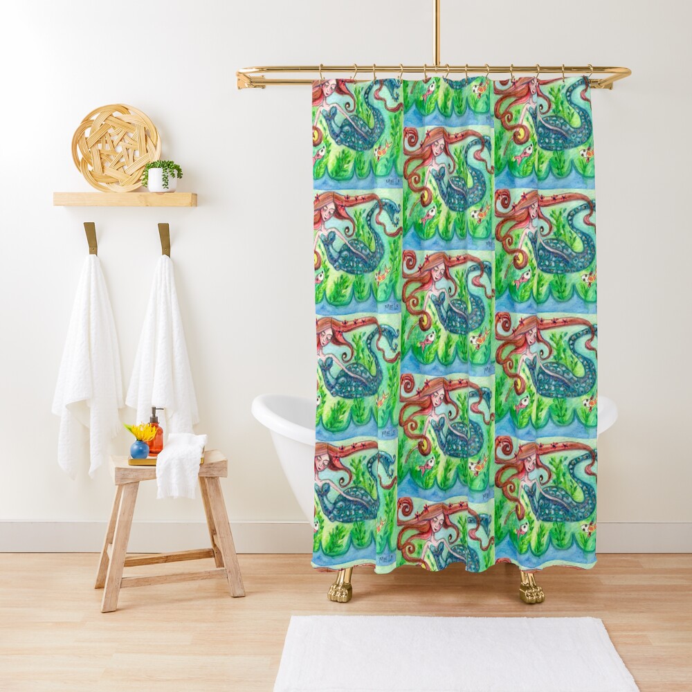 Underwater Star Shower Curtain