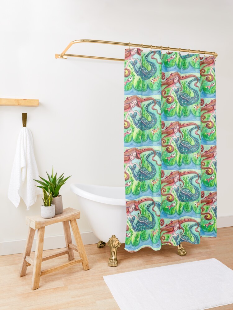 Alternate view of Underwater Star Shower Curtain