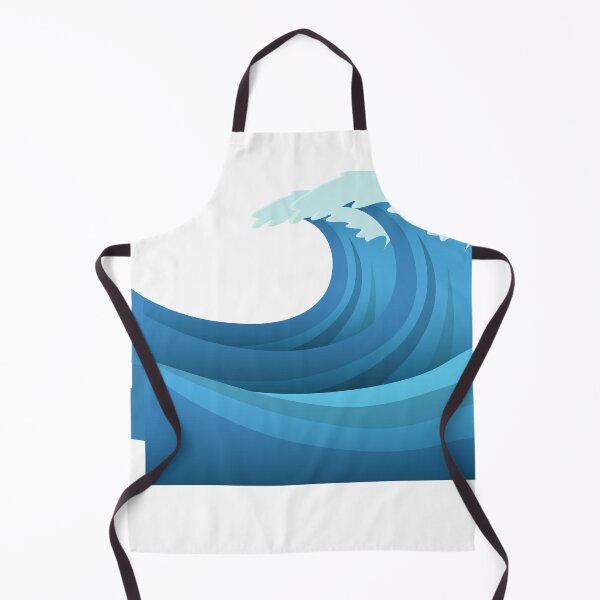 Item preview, Blue Ocean Tsunami wave sea storm waves cartoon designed and sold by OneTimeEngineer.