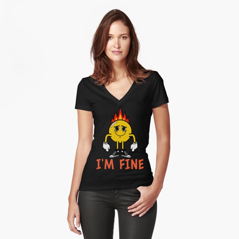 Im fine fake smile emoji on fire Poster for Sale by GoodyLeo