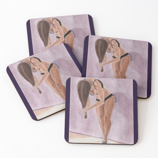 Item preview, Woman Leaning on a Purple Wall designed and sold by ibadishi.
