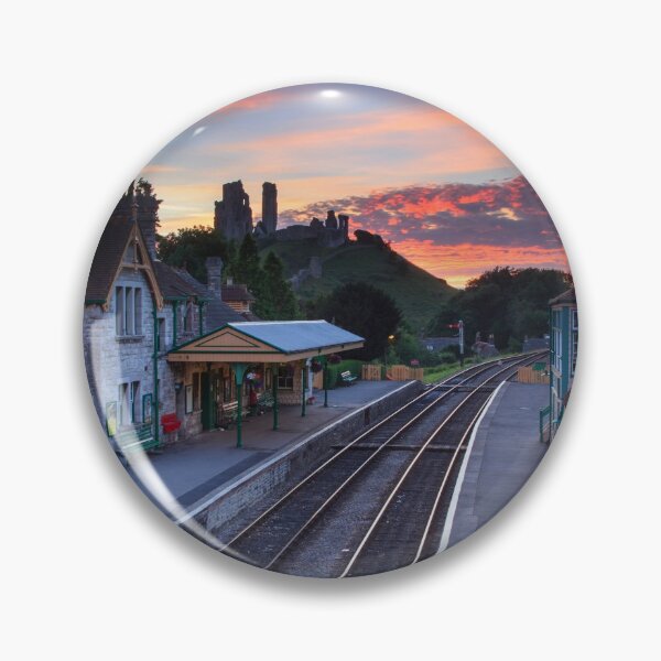 Item preview, Sunset over Corfe Railway Station designed and sold by bitm2007.