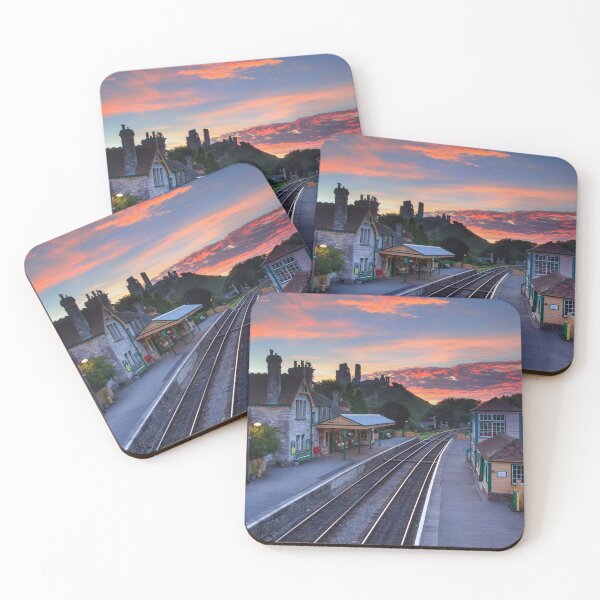 Item preview, Sunset over Corfe Railway Station designed and sold by bitm2007.