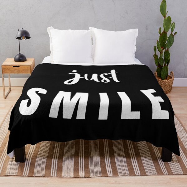 Item preview, Just Smile (White) designed and sold by quoteedesigns.