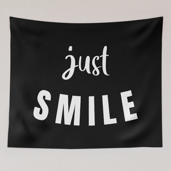 Item preview, Just Smile (White) designed and sold by quoteedesigns.