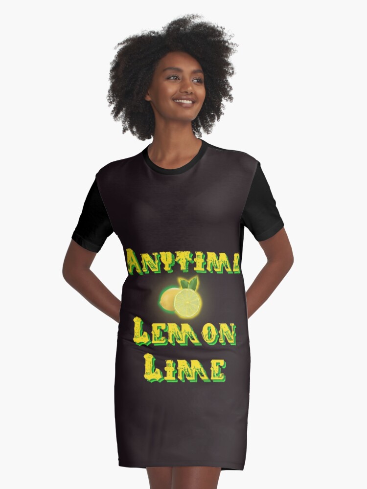 lime t shirt dress