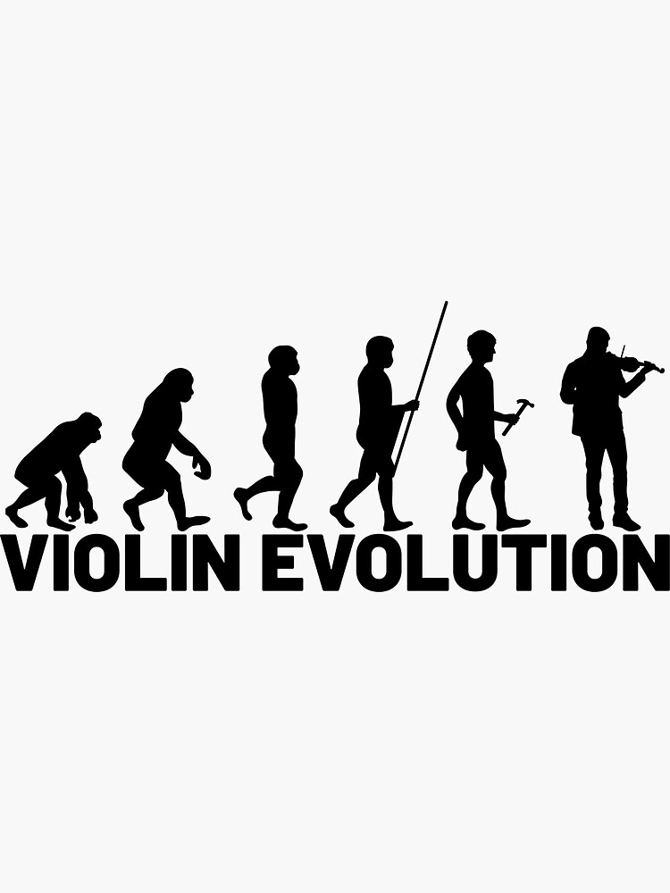 "VIOLIN EVOLUTION" Sticker by Bedesigner Redbubble