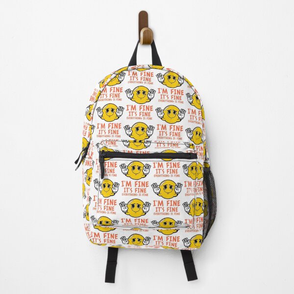 Item preview, Im fine its fine fake smile emoji designed and sold by GoodyLeo.