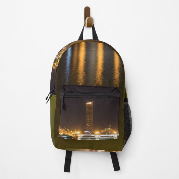 Item preview, Illuminated Sevillian Night - Multicolored Reflections on Guadalquivir River by the Tower of Gold Torre del Oro designed and sold by Georgia Mizuleva.