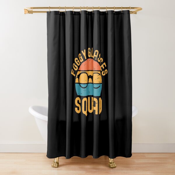 Foggy glasses squad Shower Curtain