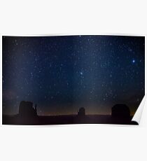 Monument Valley Starry Night Poster