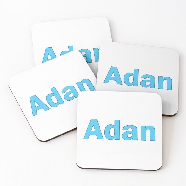 Item preview, Adan name blue personalised lettering text designed and sold by PrettyDesserted.