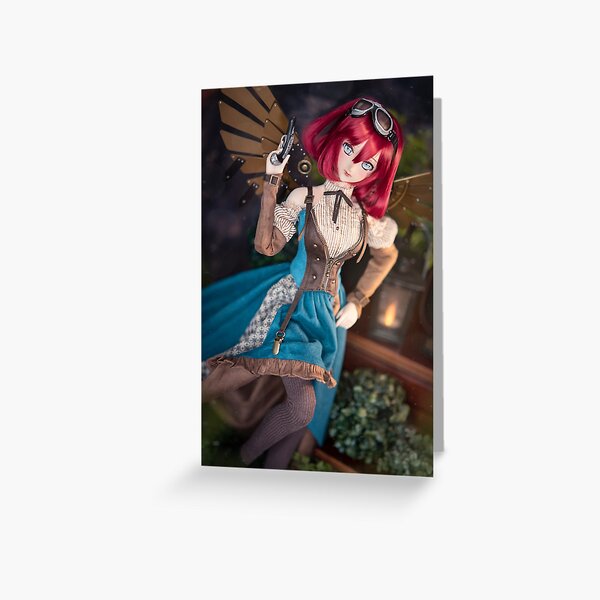 Steampunk Fashion Dollfie Dream Doll DDH07 - Seiko Greeting Card