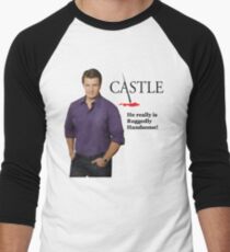 He Really Is Ruggedly Handsome - Castle Nathan Fillion Men's Baseball ¾ T-Shirt