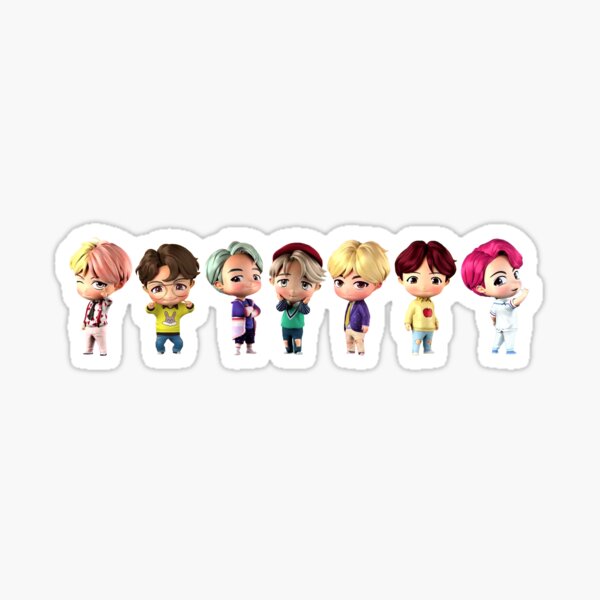 Bts Idol Chibies Tinytan Ver 2 Sticker By Rmint99 Redbubble