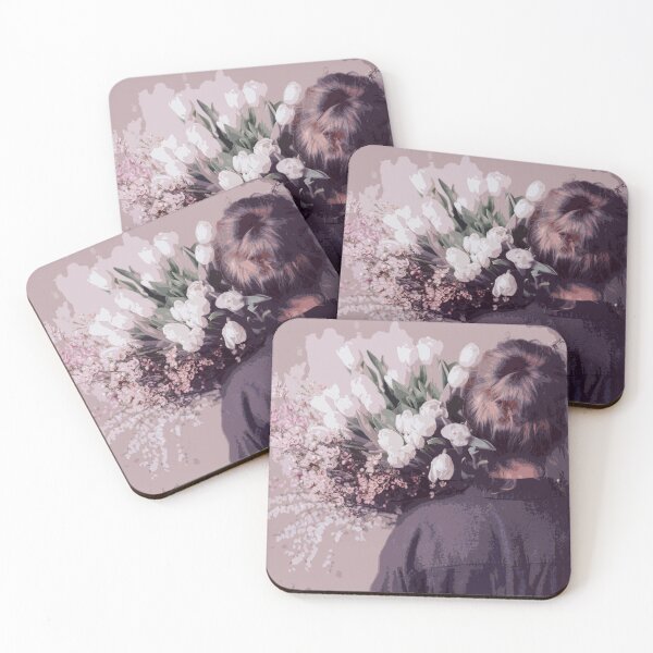 Item preview, A girl with flowers in vintage look designed and sold by Pratyasha.