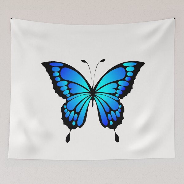 Item preview, Blue Swallowtail butterfly cartoon designed and sold by OneTimeEngineer.