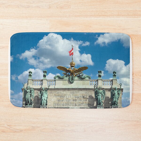 Item preview, emblem with golden eagles and austrian flag at the top of the building Vienna Austria designed and sold by goceris.