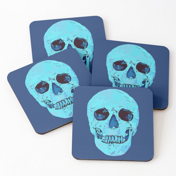 Item preview, Blue neon skull designed and sold by Shazmond.