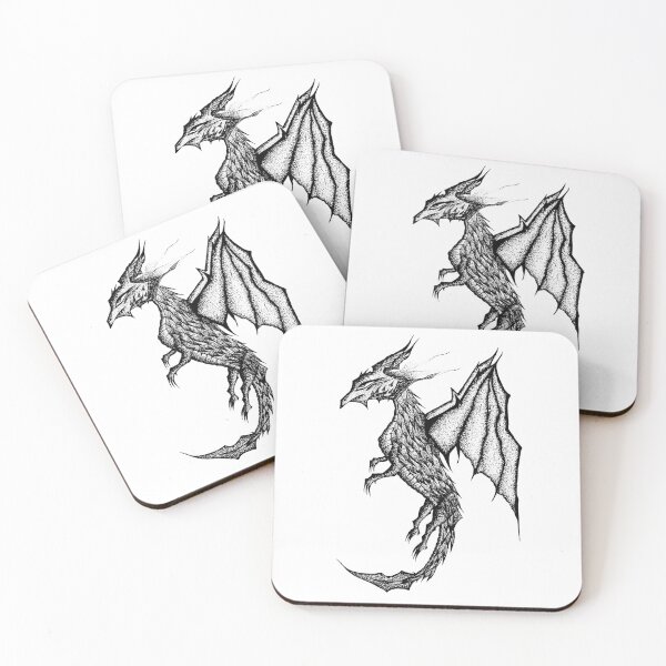 Item preview, Scaled Dragon, dotwork Dragon tattoo, detailed design designed and sold by VasilisLam.