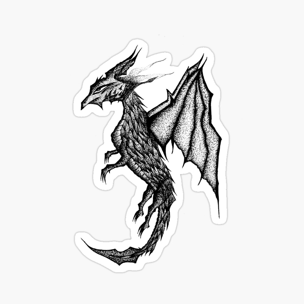 Tribal flying dragon, winged dragon tattoo, dragon stencil, png | PNGWing