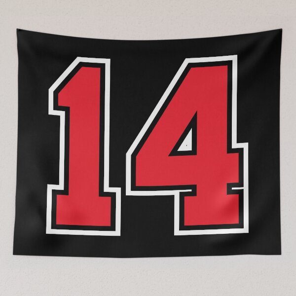 Item preview, 14 Black Red fourteen Number Jersey designed and sold by infrontofyou.