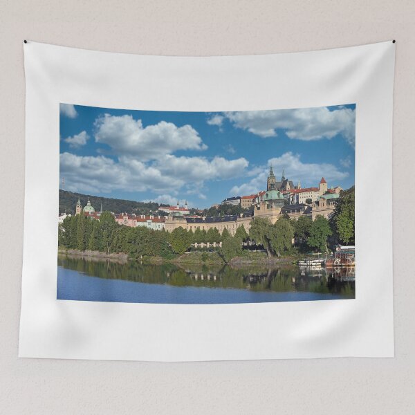 Item preview, Old town and Prague Castle Vltava riverside cityscape Czech republic designed and sold by goceris.