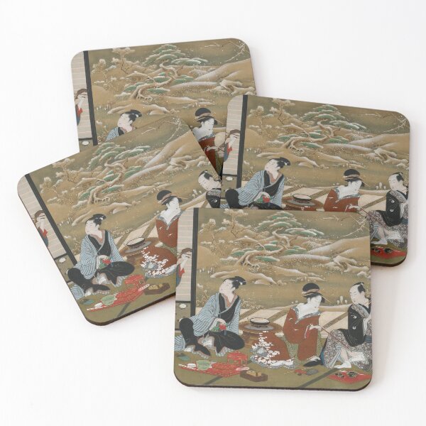 Item preview, Japanese Art - A Winter Party designed and sold by KawaiiGlobal.