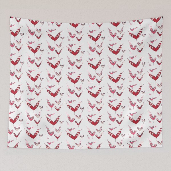 Item preview, Striped Red Hearts and Dots on White - Love is In the Air designed and sold by ckylin.