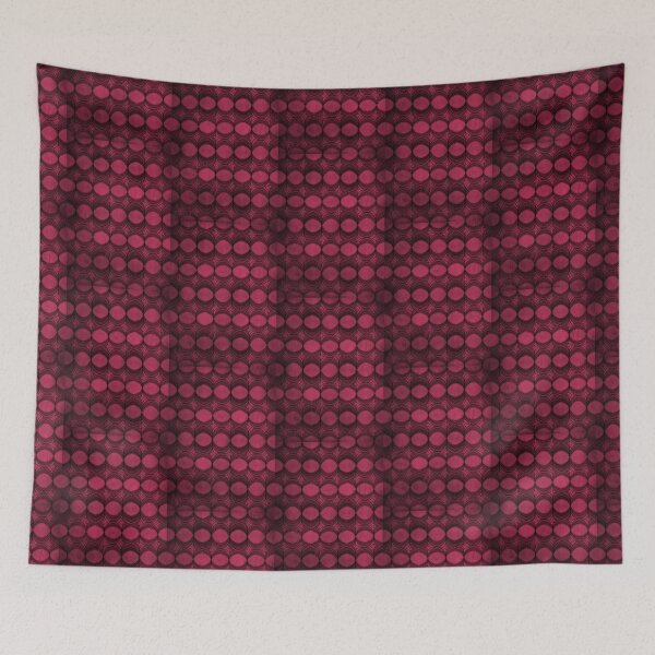 Item preview, Geometrical Patched Pattern in Shades of Pink - Worn or Denim Look designed and sold by ckylin.
